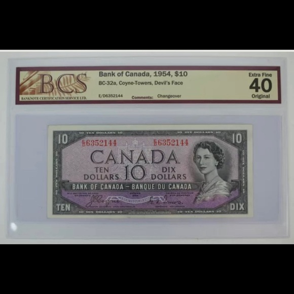 1954 Bank of Canada $10 - Picture 1 of 3